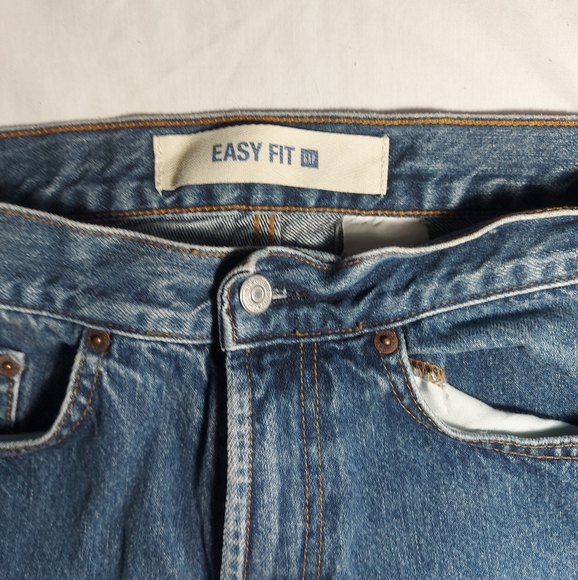 Gap Easy Fit Mens Straight Leg Mid Rise Blue Jeans, 30 x 31" - Picture 5 of 10